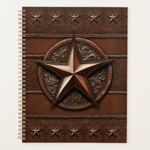Rustic Farmhouse Cowboy Western Country Texas Star Planner