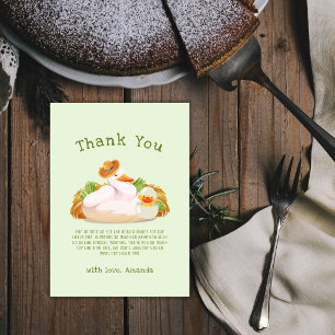 Rustic Farmhouse Duck Hatching Soon Baby Shower Thank You Card