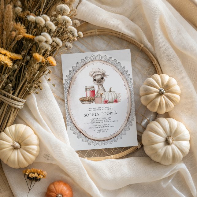 Rustic Farmhouse Fall Baby Shower Invitation (Creator Uploaded)