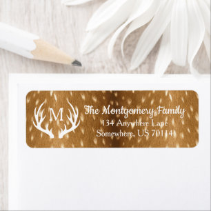 Rustic Farmhouse Fawn Deer Antlers Fawn Fur