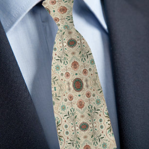 Rustic Farmhouse Floral Pattern Tie