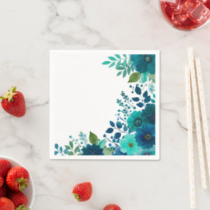 Rustic Farmhouse Floral Wreath Paper Coaster Napkin