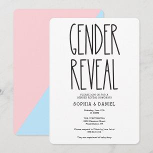 Rustic Farmhouse Gender Reveal Baby Shower Invite 