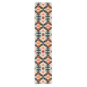 Rustic Farmhouse Geometric Table Runner 