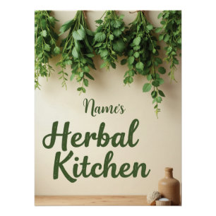 Rustic Farmhouse Herbal Kitchen Wall Art
