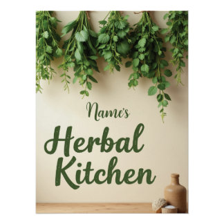 Rustic Farmhouse Herbal Kitchen Wall Art