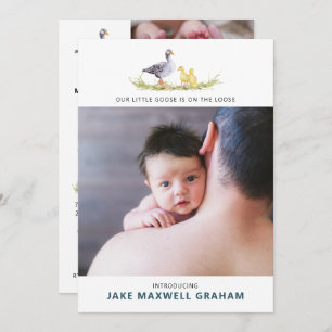 Rustic Farmhouse Mother Goose Birth Announcement