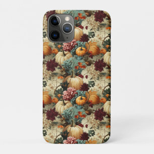 Rustic Farmhouse Pumpkin Orange Floral Vintage iPhone 11 Pro Case