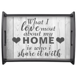 Rustic Farmhouse Quote Faux Planks | Personalised Serving Tray