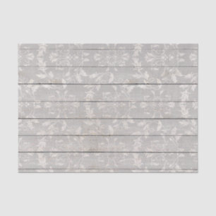 Rustic Farmhouse Shabby Chic White Wood Decorative Tissue Paper