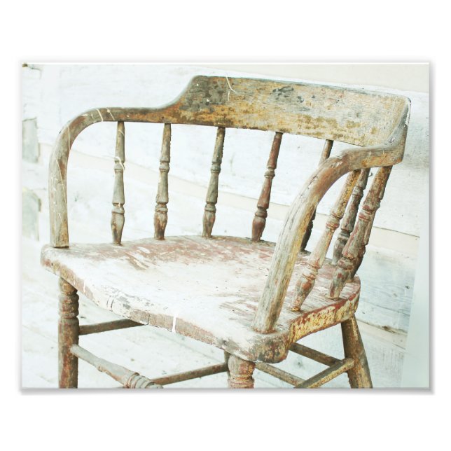 Rustic Farmhouse Spindle Chair Photo Print (Front)
