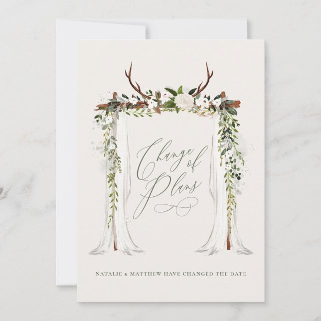 Rustic farmhouse stag and eucalyptus stylish chic (Front)