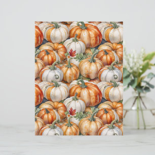 Rustic Farmhouse Style Pumpkin Pattern Paper