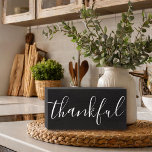 Rustic Farmhouse Thankful Sign<br><div class="desc">Custom farmhouse wall art with THANKFUL text on a faux chalkboard background. Customise It with your own text and images to create a unique one of a kind sign.</div>