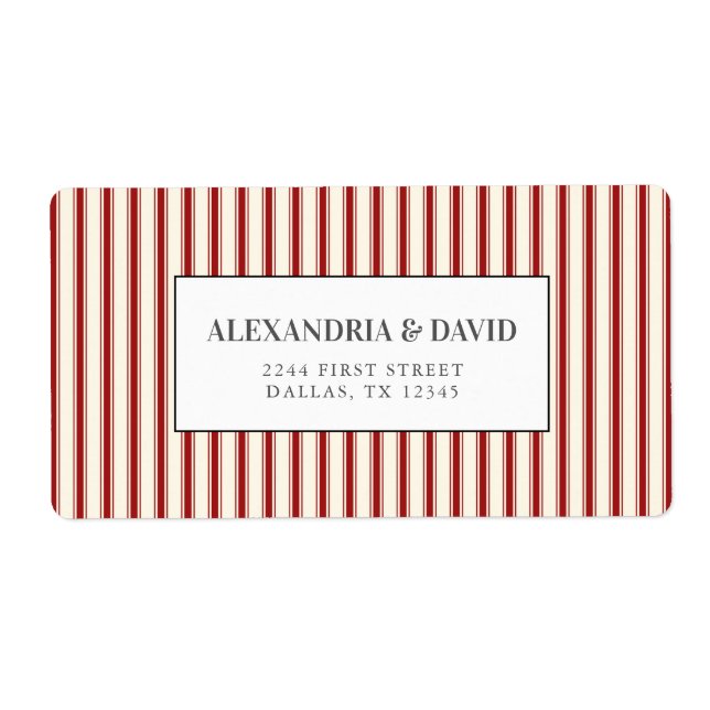 Rustic Farmhouse Vintage Red Ticking (Front)