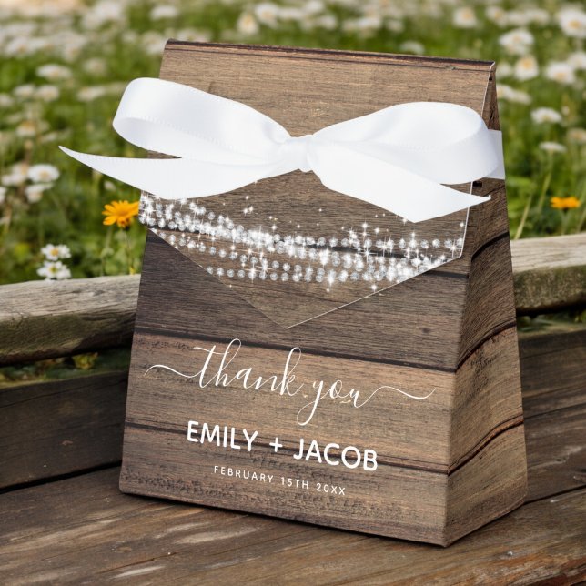 Rustic Farmhouse Wedding Thank You Favour Box (Creator Uploaded)