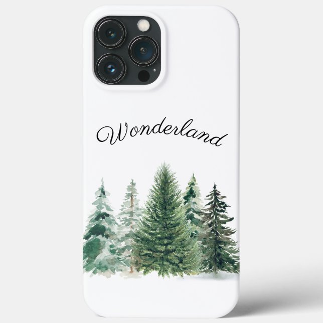 Rustic Farmhouse Wonderland Christmas Tree Forest Case-Mate iPhone Case (Back)