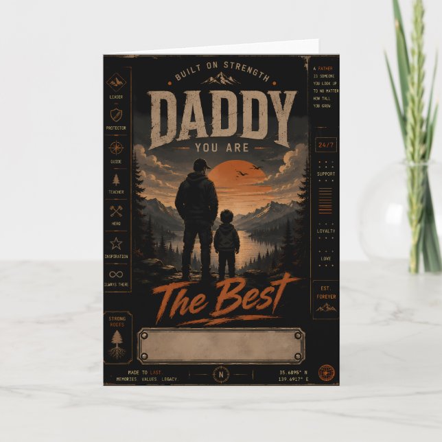 Rustic Father’s Day Greeting Card (Front)