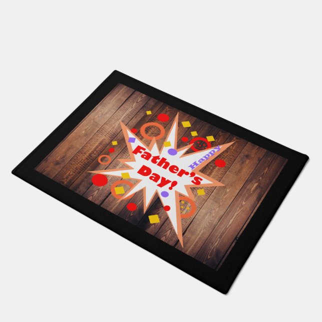 Rustic Father's Day  Doormat (Angled)