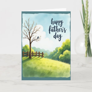 Rustic Fathers Day Fence Card