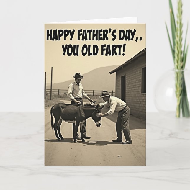 Rustic Fathers Day Greeting Card (Front)