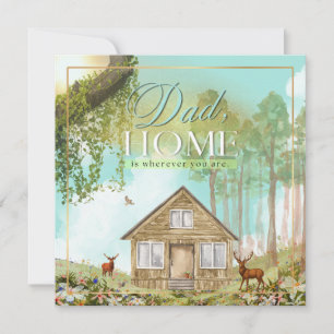Rustic Father's Day Keepsake Photo Flat Card