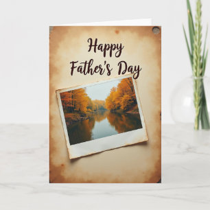 Rustic Fathers Day Photo Card