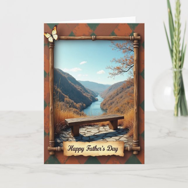 Rustic Fathers Day River Card (Front)