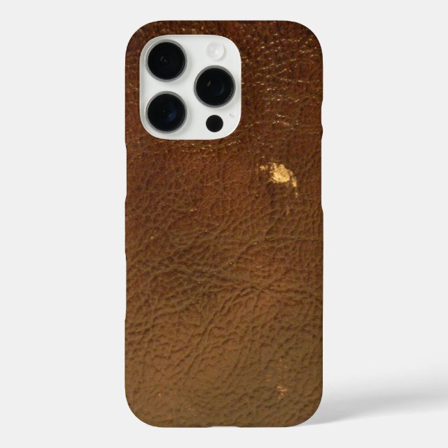 Rustic Faux Brown Leather Case-Mate iPhone Case (Back)