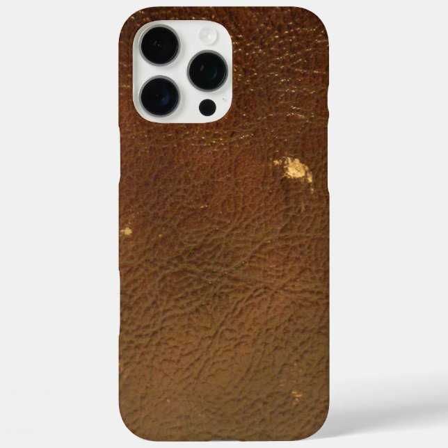 Rustic Faux Brown Leather Case-Mate iPhone Case (Back)