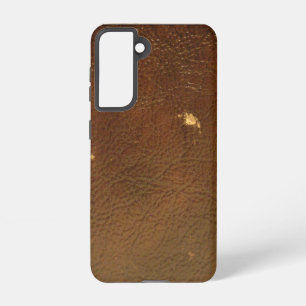 Rustic Faux Brown Leather Samsung Galaxy Case