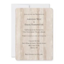 Rustic Faux Cream White Wood Wedding