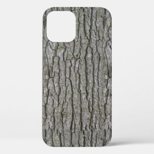 Rustic Faux Dry Wood Grain Tree Bark iPhone 12 Case