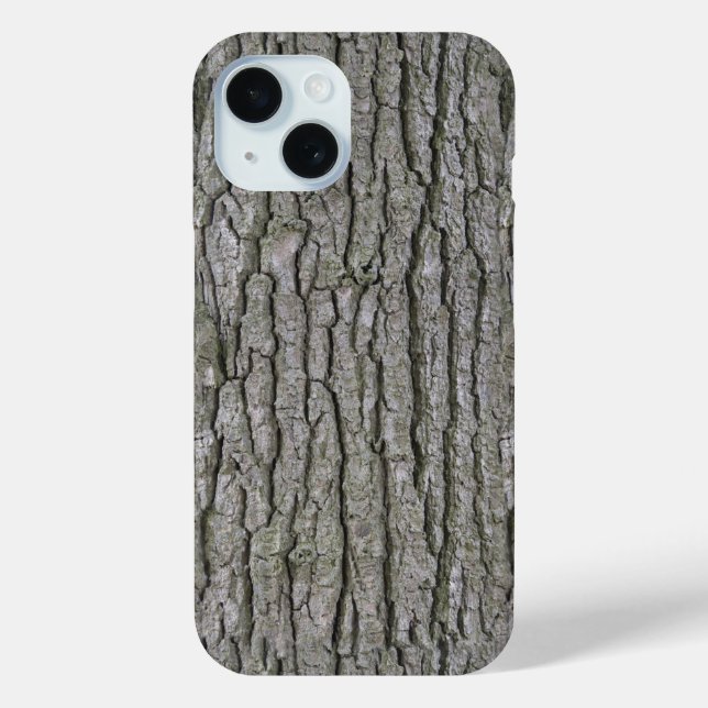 Rustic Faux Dry Wood Grain Tree Bark Case-Mate iPhone Case (Back)