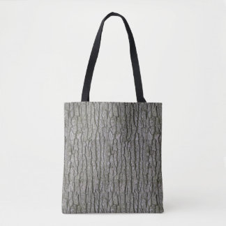 Rustic Faux Dry Wood Grain Tree Bark Tote Bag