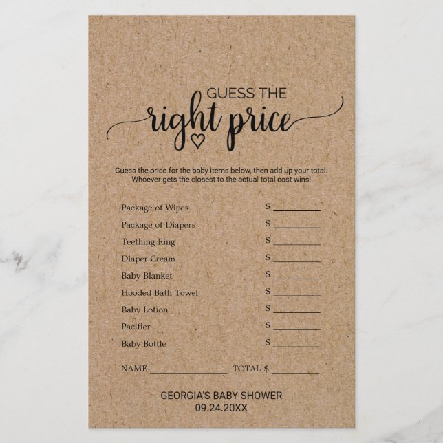 Rustic Faux Kraft Calligraphy What's In Your Phone (Front)