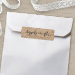 Rustic Faux Kraft Happily Ever After Wedding Favor<br><div class="desc">This stylish rustic wedding favor label features the words "happily ever after" in dark gray script against a kraft like pattern background. It's great for labeling your wedding favor gifts. It is easy to personalize; just replace the placeholder text to add your own information. For more options such as to...</div>