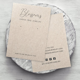Rustic Faux Kraft Paper Earring Display Card