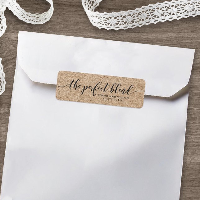 Rustic Faux Kraft Script The Perfect Blend Wedding (Creator Uploaded)