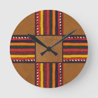Rustic Faux Leather Ethnic Stripes Cross Western