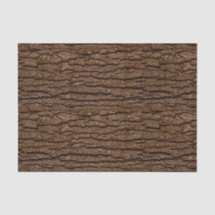 Rustic Faux Piece of Wood Grain Tree Bark Tissue Paper