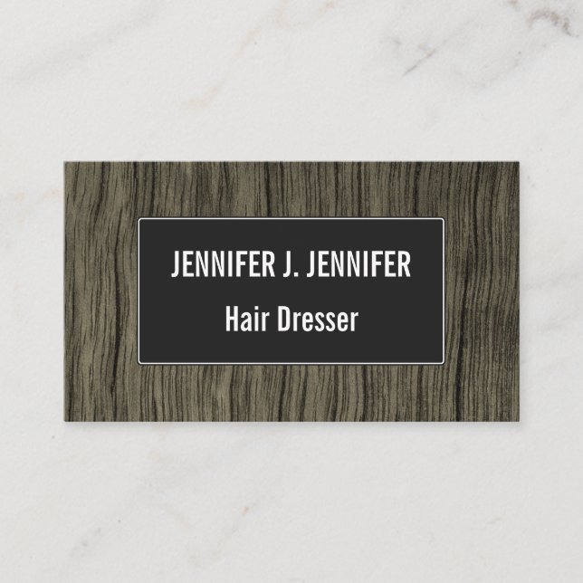 Rustic Faux Wood Look Pattern Business Card (Front)