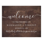 Rustic Faux Wooden Wedding Welcome