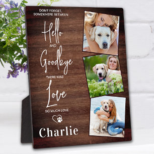 Rustic Favourite Hello Custom Pet Dog Memorial Plaque