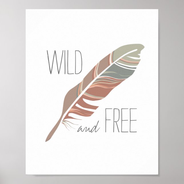 Rustic Feather | Wild and Free Nursery Wall Art (Front)