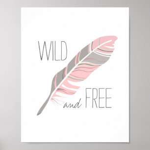 Rustic Feather   Wild and Free Nursery Wall Art