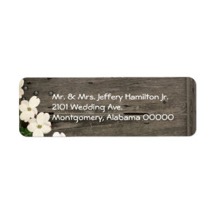 Rustic Fence Wedding Return Address Labels