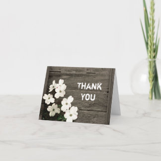 Rustic Fence Wedding Thank You Card