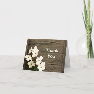 Rustic Fence Wedding Thank You Card