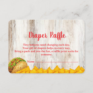 Rustic Fiesta Diaper Raffle Insert Card   Tacos